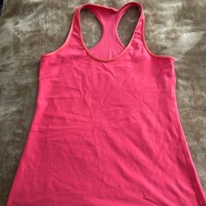 Pink racerback yoga exercise tank